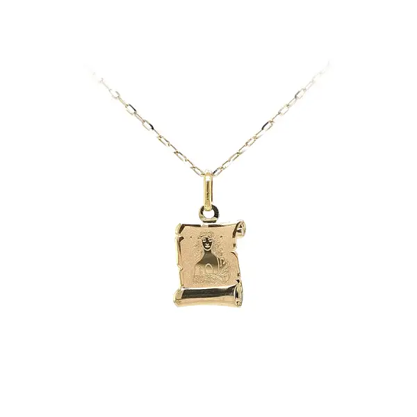 Золотая подвеска Знак Богородицы