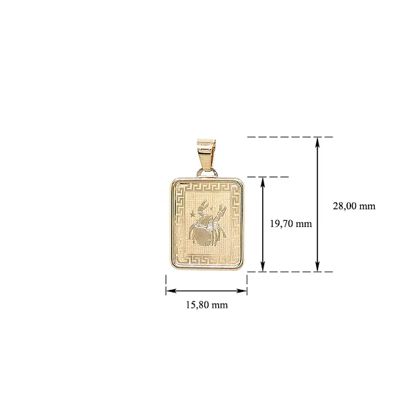 Золотая подвеска Знак краба