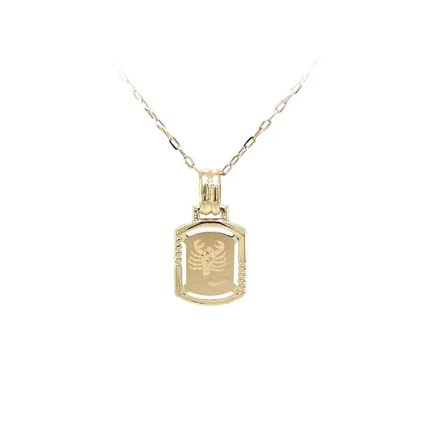 Золотая подвеска Знак скорпиона