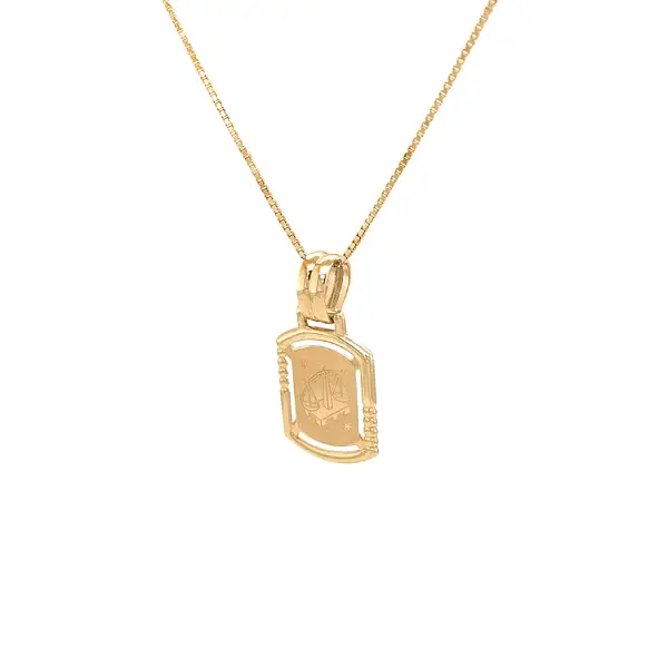 Золотая подвеска Знак Весов