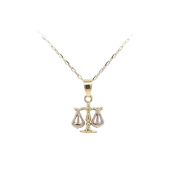 Золотая подвеска Знак Весов