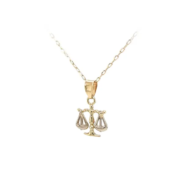 Золотая подвеска Знак Весов