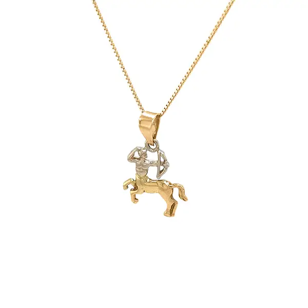 Золотая подвеска Знак Стрельца