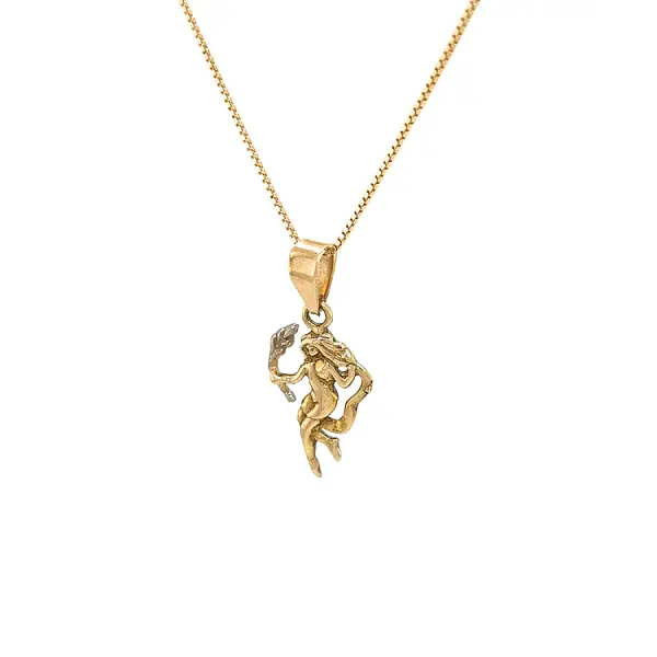 Золотая подвеска Знак Богородицы