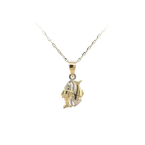 Золотая подвеска Знак Рыбы