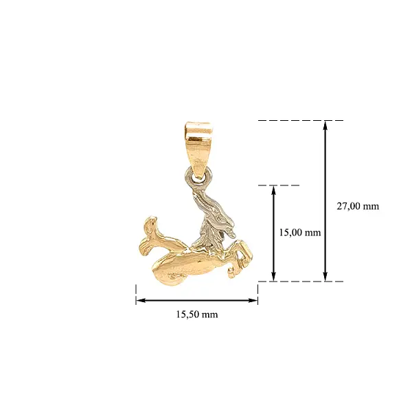 Золотая подвеска Знак Козерога