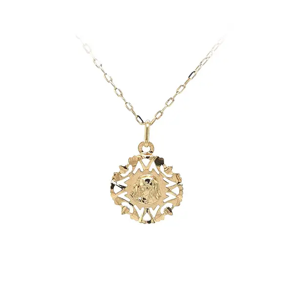 Золотой кулон Мадонна Дева Мария