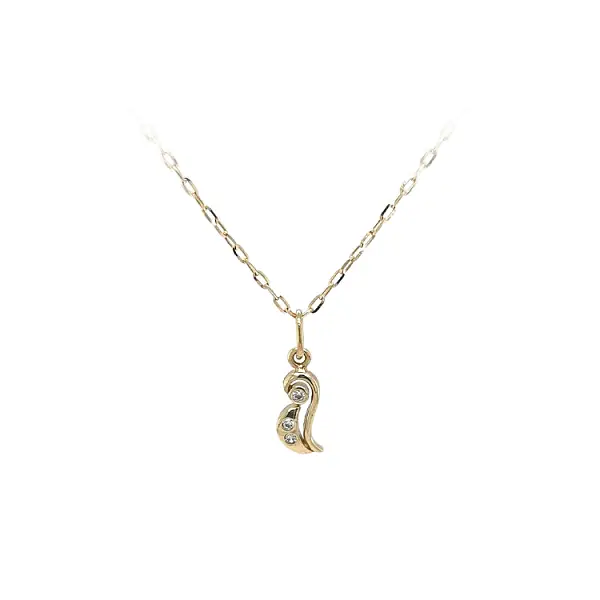 Золотая подвеска с цирконом