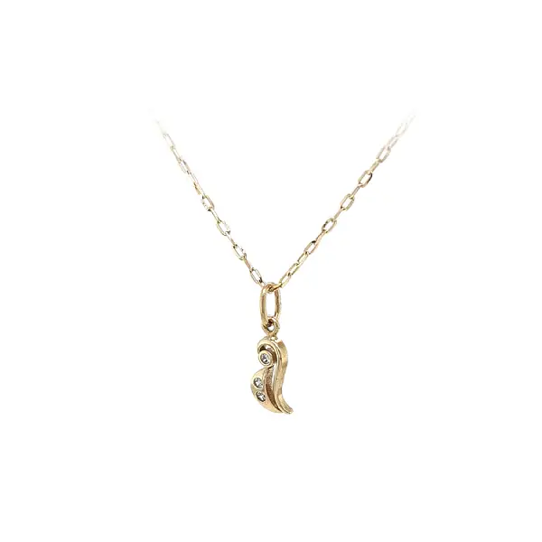 Золотая подвеска с цирконом