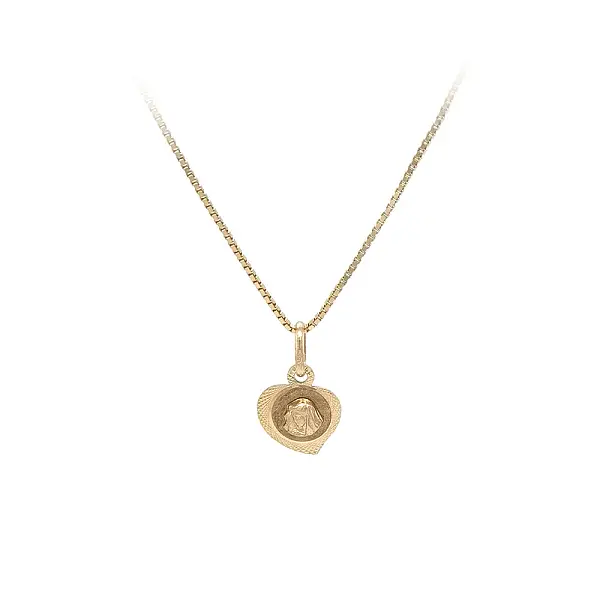 Золотая подвеска Богоматерь в сердце Веры