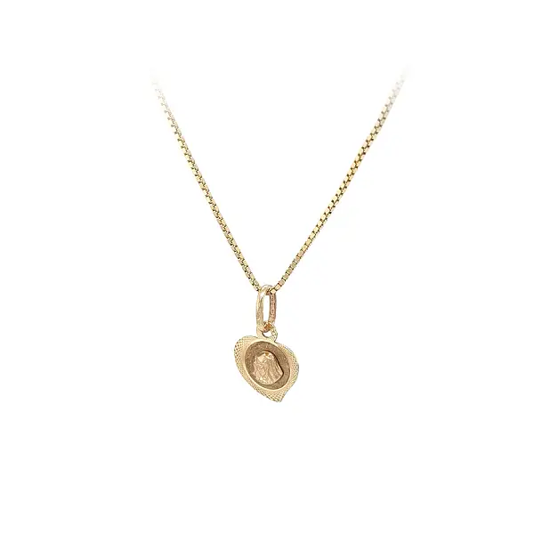 Золотая подвеска Богоматерь в сердце Веры