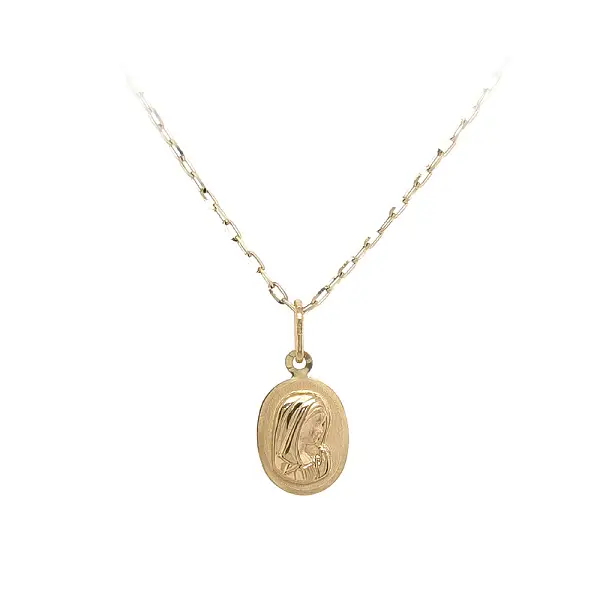 Золотой кулон Мадонна Дева Мария