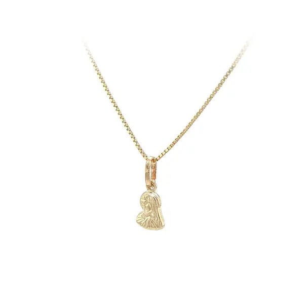 Духовная подвеска из золота с изображением Девы Марии и Иисуса Христа