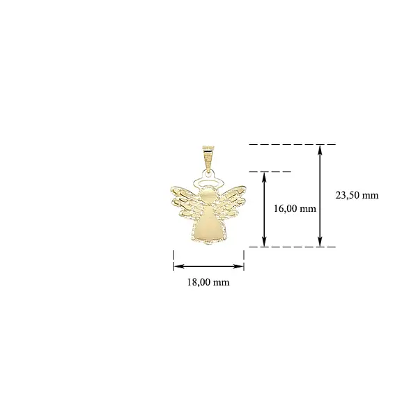 Золотая подвеска Ангел