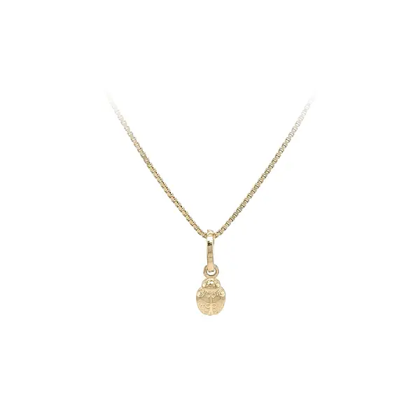 Золотая подвеска Божья коровка