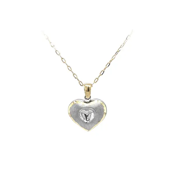 Кулон Сердце из золота Комбинация