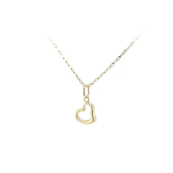 Золотая подвеска Сердце