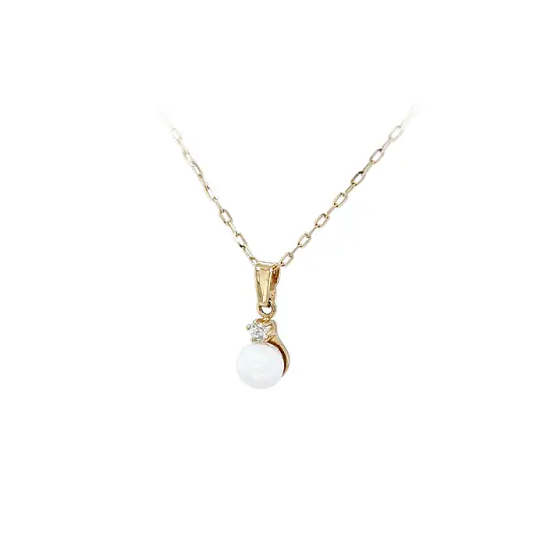 Золотая подвеска с опалом