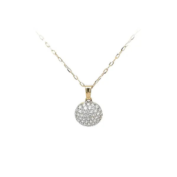 Золотая подвеска с цирконами