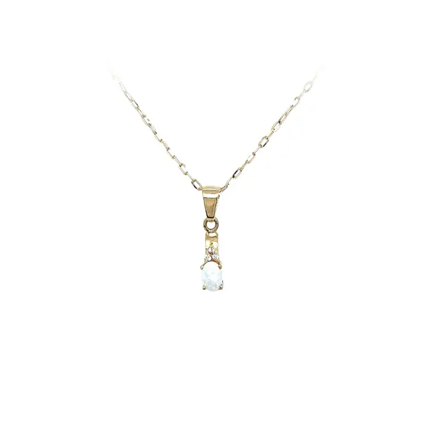 Золотая подвеска с опалом