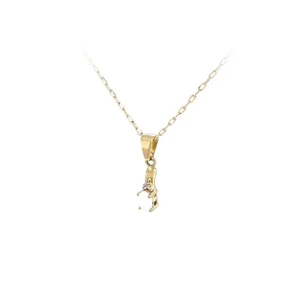 Золотая подвеска с опалом