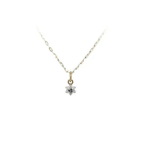 Золотая подвеска с голубым камнем