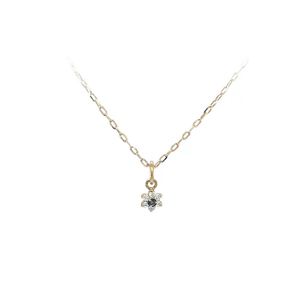 Золотая подвеска с голубым камнем