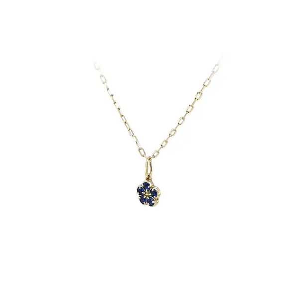 Золотая подвеска с голубым камнем