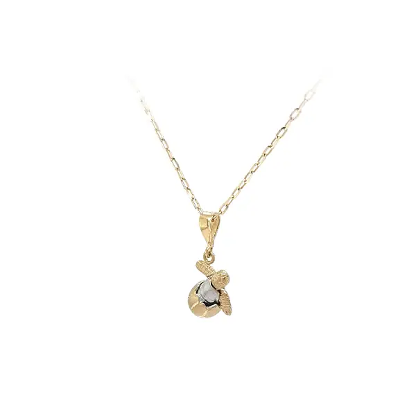 Золотой кулон Черепаха из комбинированного золота