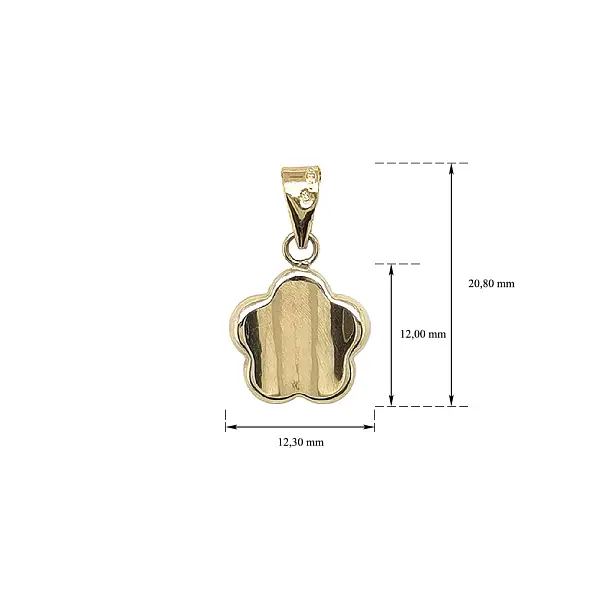 Золотой кулон Цветок