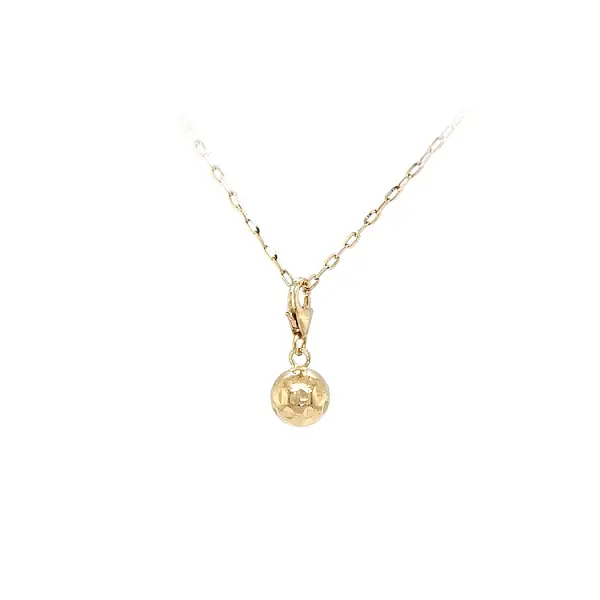 Золотая подвеска для браслета 'Шар