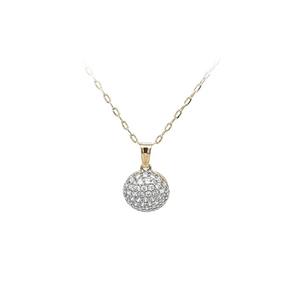 Золотая подвеска с цирконами