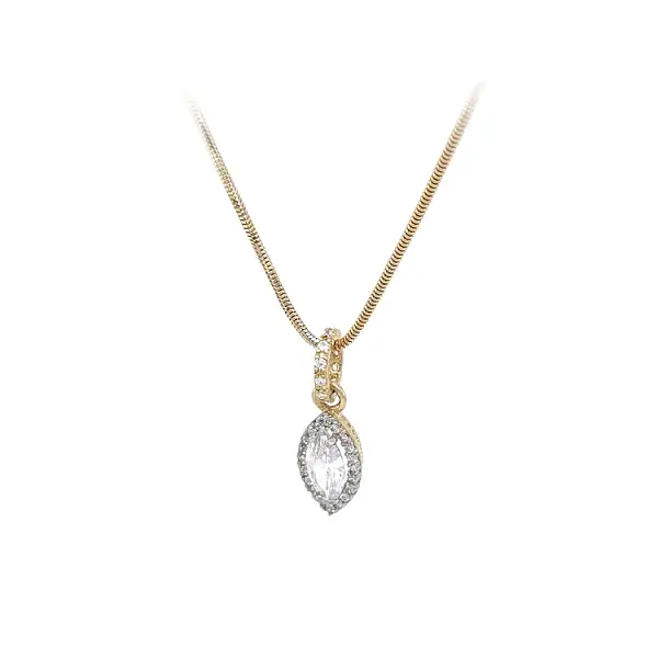 Золотое колье с цирконами