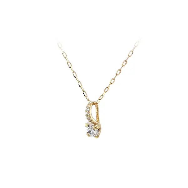 Золотая подвеска с цирконами