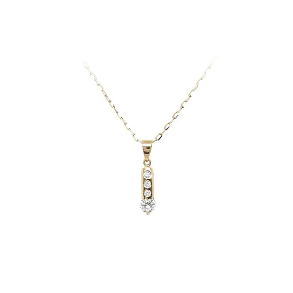 Золотая подвеска с цирконами