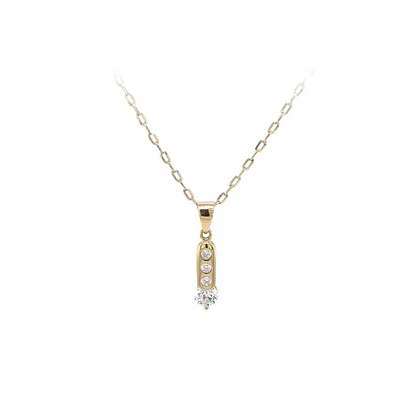 Золотая подвеска с цирконами