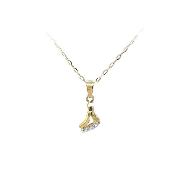 Золотая подвеска с цирконами