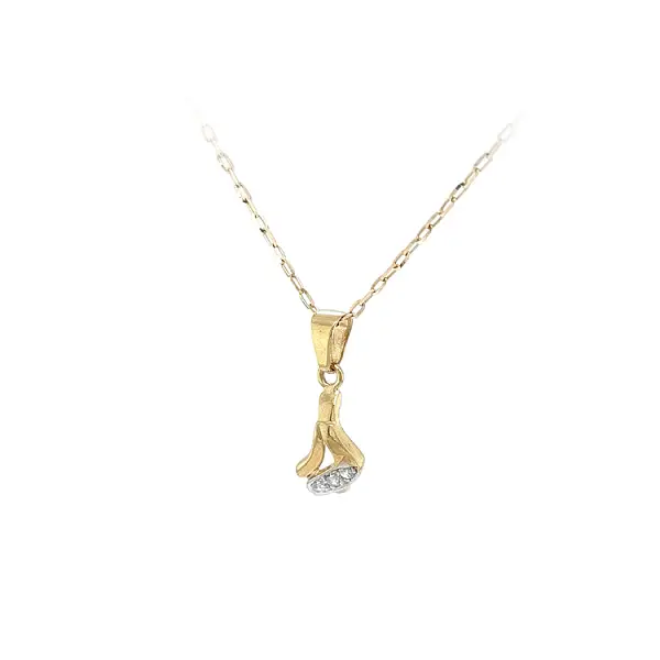 Золотая подвеска с цирконами