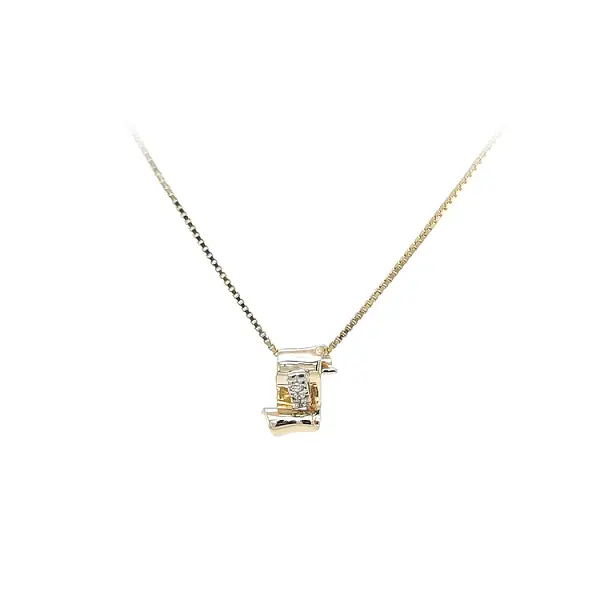 Золотая подвеска с цирконами