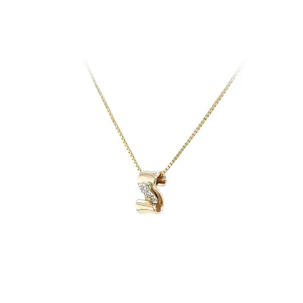 Золотая подвеска с цирконами