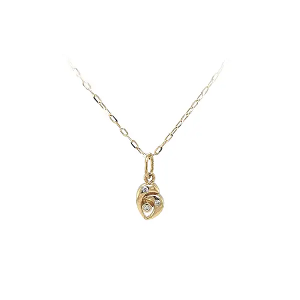 Золотая подвеска с цирконами