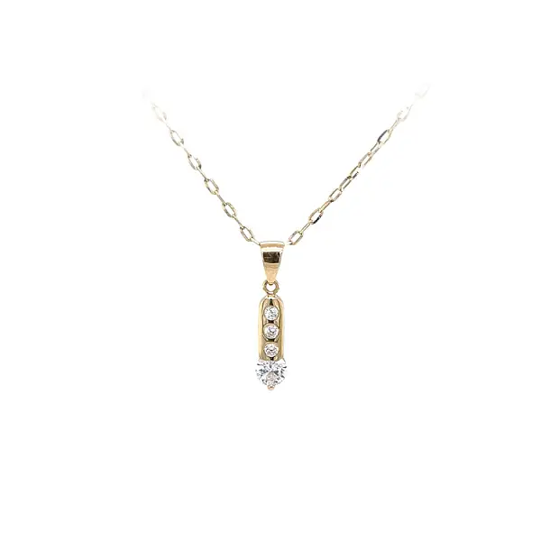 Золотая подвеска с цирконами