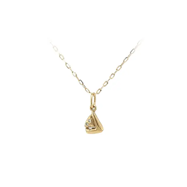 Золотая подвеска с цирконами