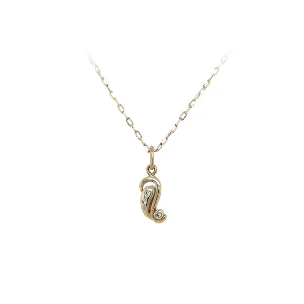 Золотая подвеска с цирконами