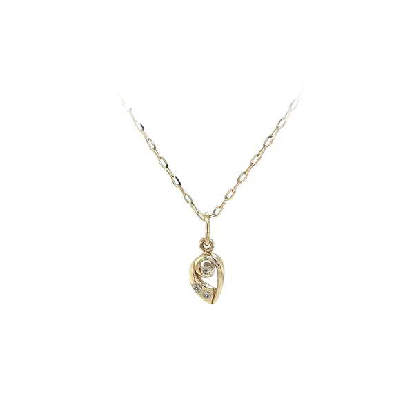 Золотая подвеска с цирконами