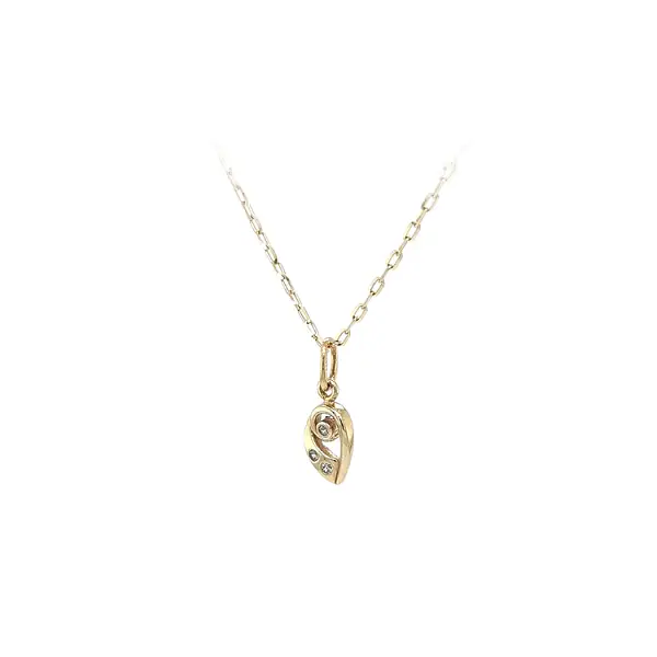 Золотая подвеска с цирконами