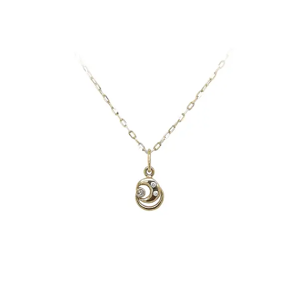 Золотая подвеска с цирконами