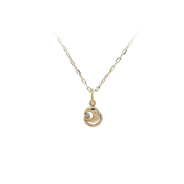 Золотая подвеска с цирконами