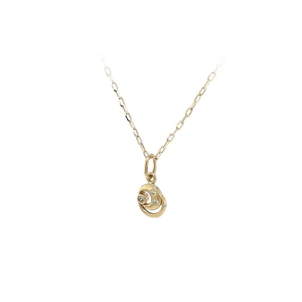 Золотая подвеска с цирконами