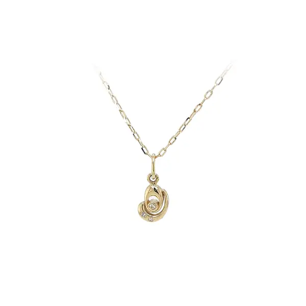 Золотая подвеска с цирконами